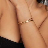 Pulseira Torcida Ouro Eva