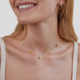 Colar Flor Dourada 18K Ouro