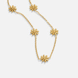 Colar Flor Dourada 18K Ouro
