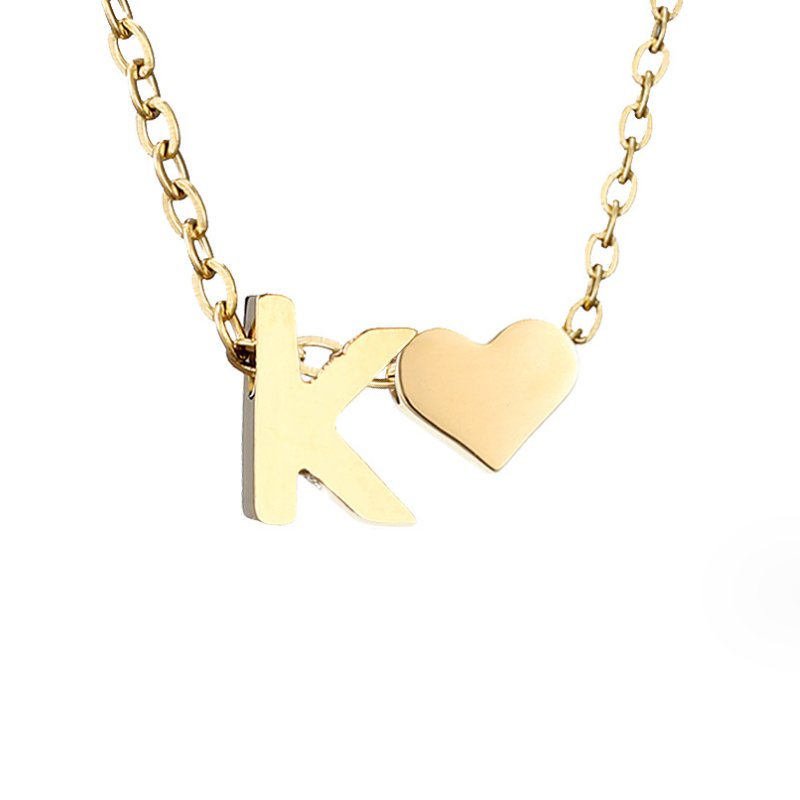 Colar Dourado Amor para Sempre & Letra