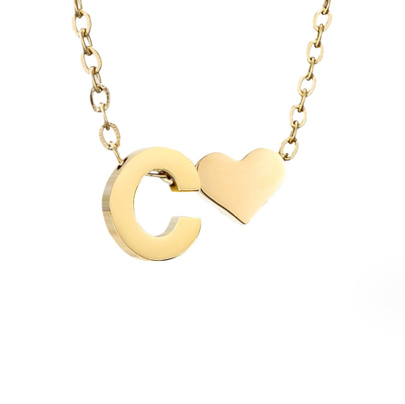 Colar Dourado Amor para Sempre & Letra