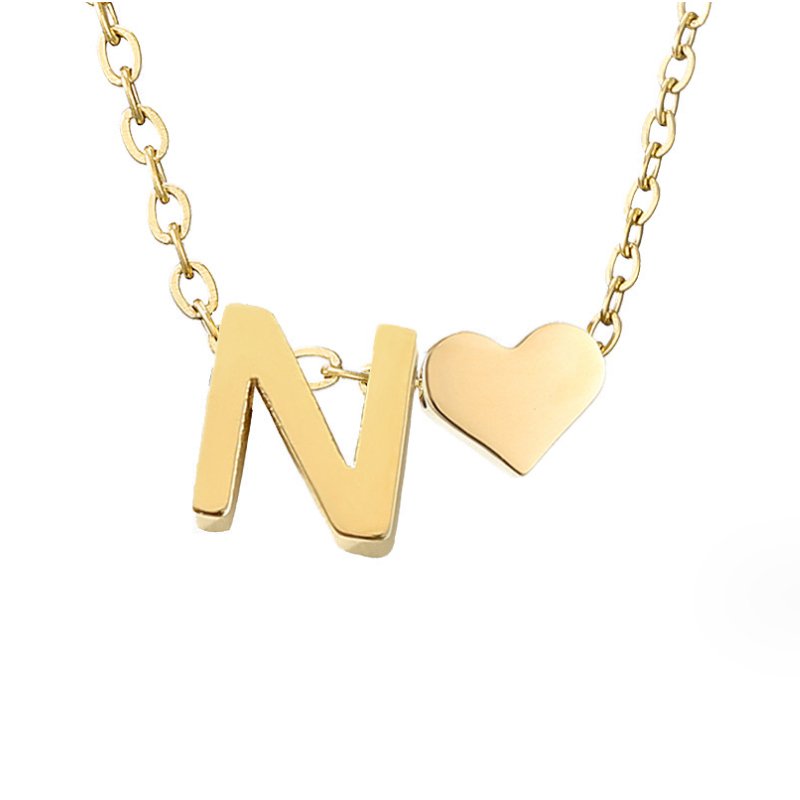 Colar Dourado Amor para Sempre & Letra