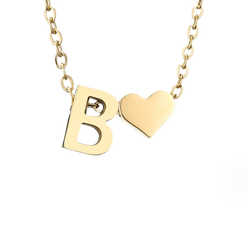 Colar Dourado Amor para Sempre & Letra