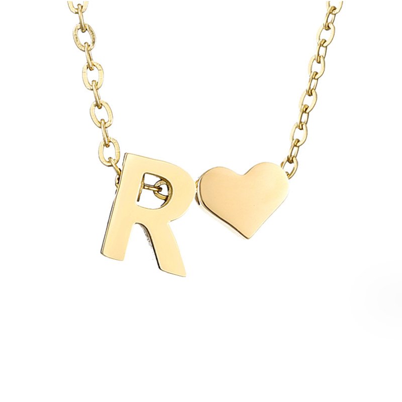 Colar Dourado Amor para Sempre & Letra