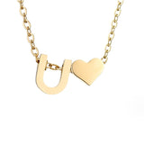 Colar Dourado Amor para Sempre & Letra