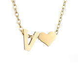 Colar Dourado Amor para Sempre & Letra