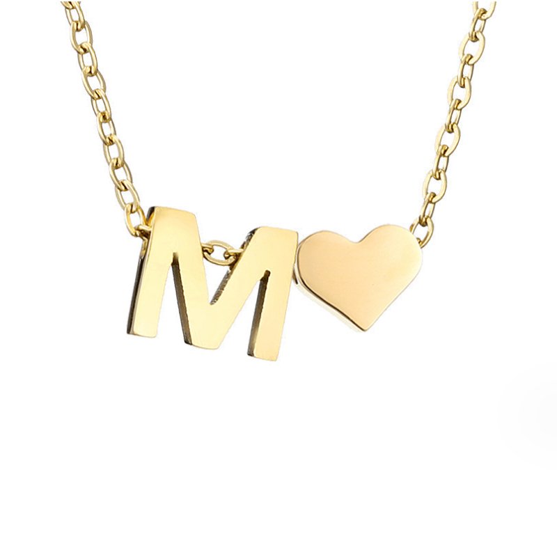 Colar Dourado Amor para Sempre & Letra
