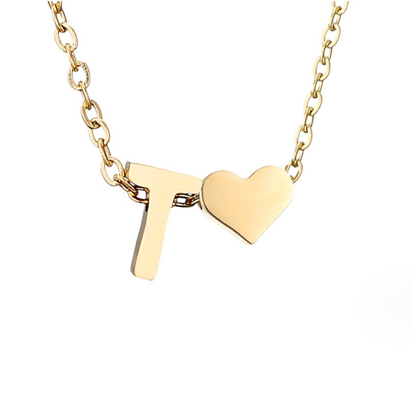 Colar Dourado Amor para Sempre & Letra