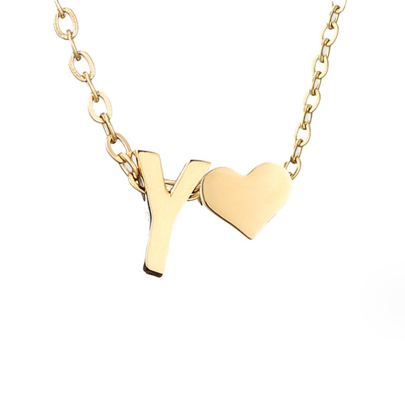 Colar Dourado Amor para Sempre & Letra