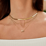 Colar Dourado Amor para Sempre & Letra