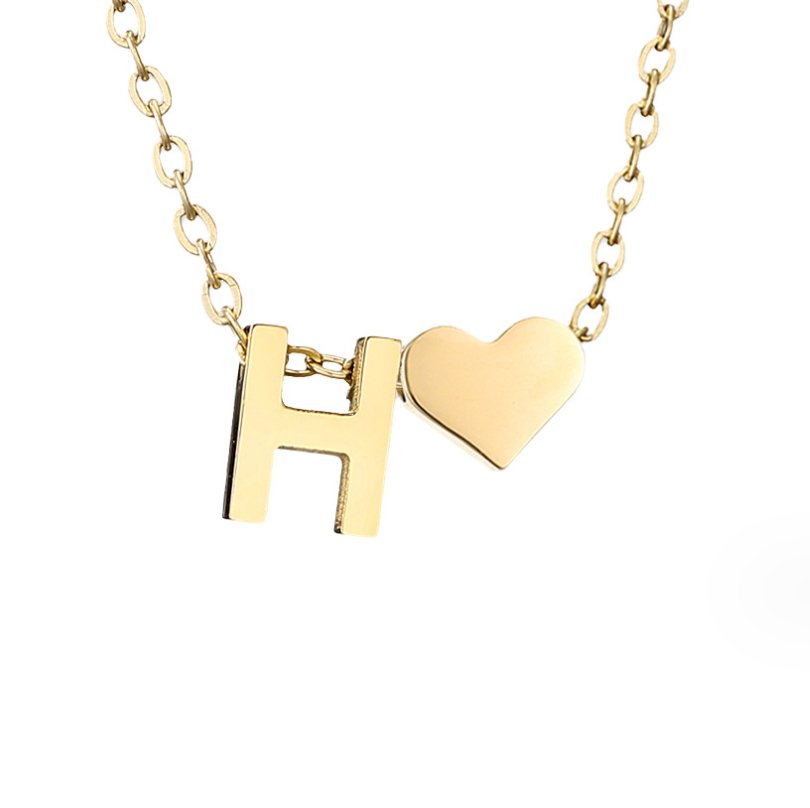 Colar Dourado Amor para Sempre & Letra