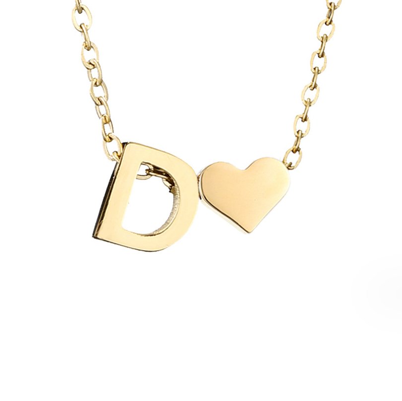 Colar Dourado Amor para Sempre & Letra