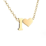 Colar Dourado Amor para Sempre & Letra