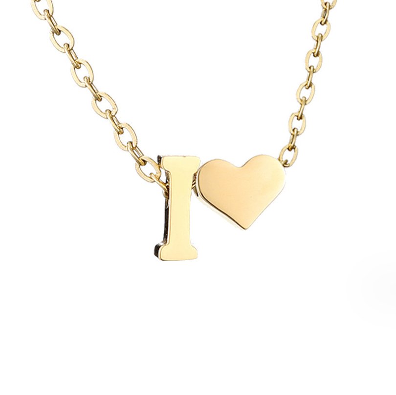 Colar Dourado Amor para Sempre & Letra