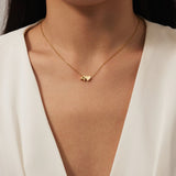 Colar Dourado Amor para Sempre & Letra