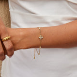 Pulseira Cristal Trevo de Quatro Folhas