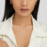 Colar Lariat Pendente Pérola
