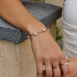 Pulseira em Camadas de Pérola de Água Doce