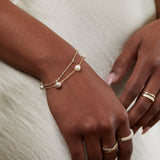 Pulseira em Camadas de Pérola de Água Doce