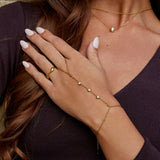 Pulseira de Mão com Cristal Freya