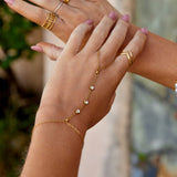Pulseira de Mão com Cristal Freya
