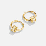Brincos de Argola de Cristal Gigi Ouro 18K