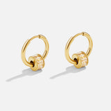 Brincos de Argola de Cristal Gigi Ouro 18K