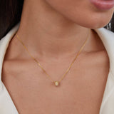 Colar Gigi em Cristal e Ouro 18K