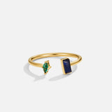 Anel Cristal Ouro Amore
