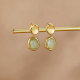 Brincos Pendentes Ouro Aquamarine