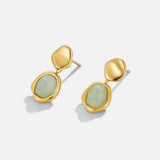 Brincos Pendentes Ouro Aquamarine