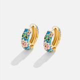 Brincos de Argola Flor em Ouro