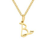 Colar Dourado Letra Coração
