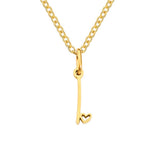 Colar Dourado Letra Coração