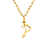 Colar Dourado Letra Coração
