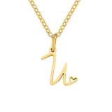 Colar Dourado Letra Coração