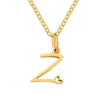 Colar Dourado Letra Coração