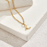 Colar Dourado Letra Coração