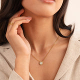 Colar Dourado com Cristal Monet