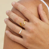 Anel Onda em Ouro