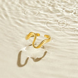 Anel Onda em Ouro