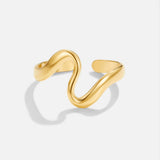 Anel Onda em Ouro