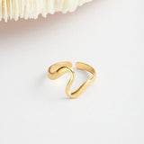 Anel Onda em Ouro