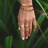 Anel Sinete Beija-Flor Dourado