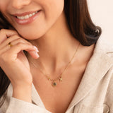 Colar Dourado com Concha e Estrela do Mar