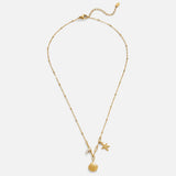 Colar Dourado com Concha e Estrela do Mar