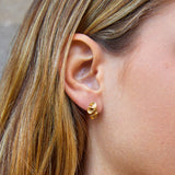 Brincos Pendente Espiral Dourados