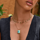 Colar Pendente de Amazonite Verde
