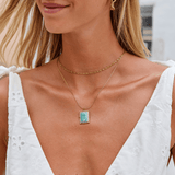 Colar Pendente de Amazonite Verde