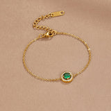 Pulseira Cristal Esmeralda Verde